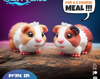 Flexy Guinea Pig STL Print In Place