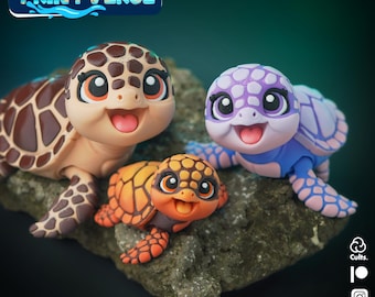 Flexy Baby Sea Turtle STL Print In Place