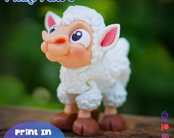 Flexy Lamb STL Print In Place