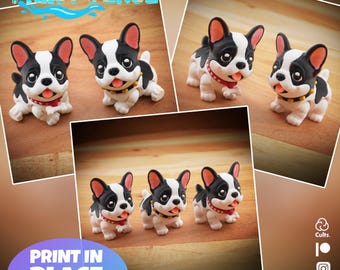 Flexy Frenchie Puppy STL Print In Place