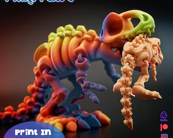 Flexy Skeleton Trex Tyrannosaurus Rex STL Print In Place