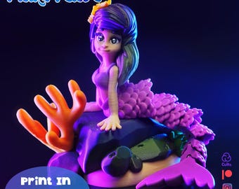 Flexy Mermaid STL Print In Place