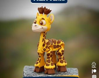 Flexy Baby Giraffe STL Print In Place