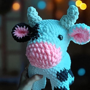 Milk Cow Plush Crochet | Baby Cow Amigurumi | Crochet Animal | Amigurumi Cow | Cow Crochet Toy