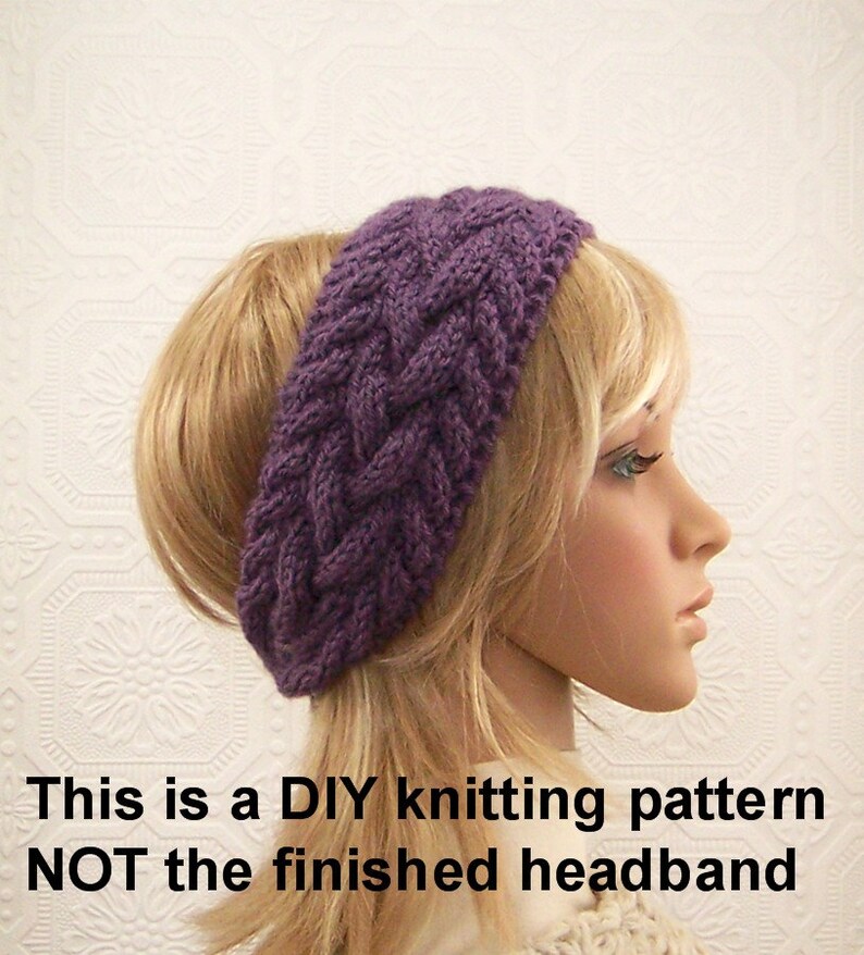 Instant Download PDF Knitting Pattern Headband Head Wrap Etsy