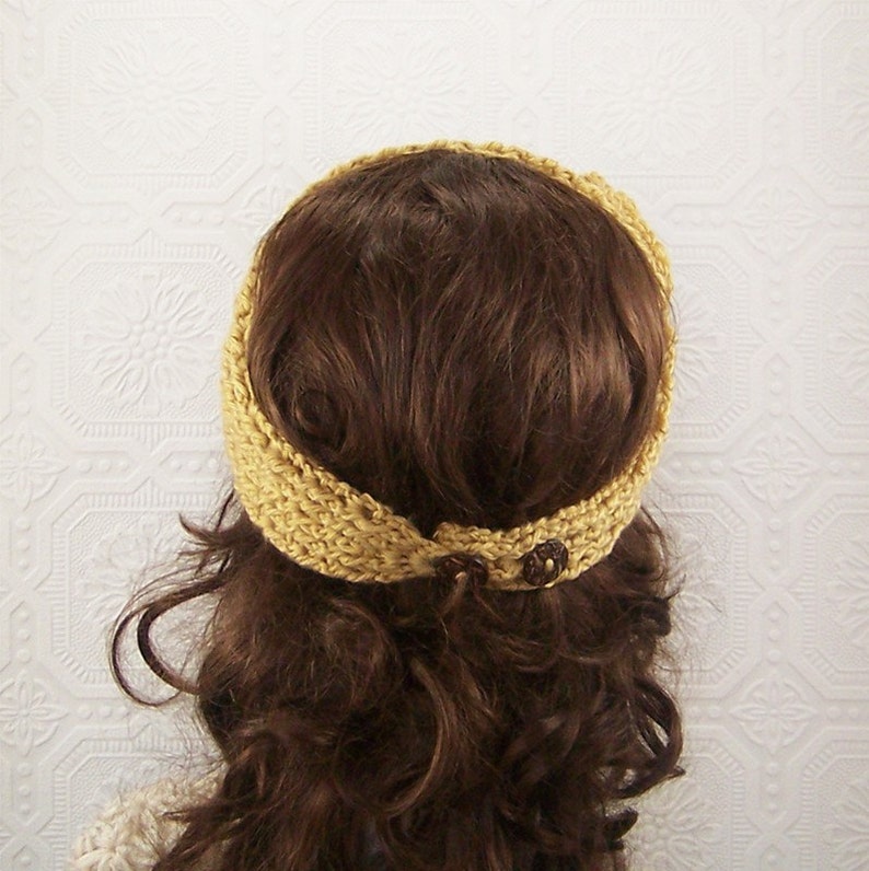 women/'s accessories ear warmer maize Crochet headband ready to ship honey gold color headwrap Sandy Coastal Designs mustard