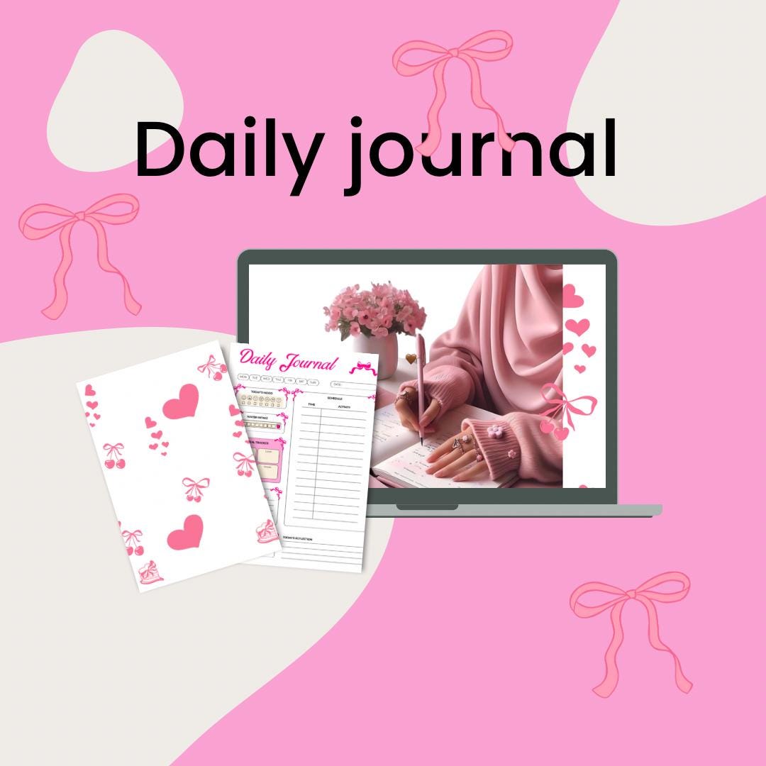 Pink Daily Planner Printable A4 and US Letter,productivity for Women - Etsy