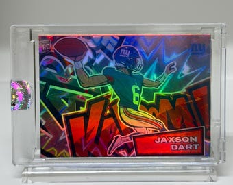 Jaxson Dart Custom Novelty Kaboom Refractor - NY Giants - Sports Card