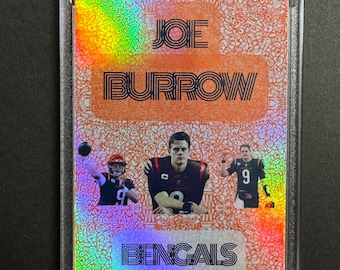 Joe Burrow Custom Novelty Sports Card - Bengals - Refractor Football Card