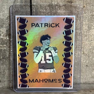 Patrick Mahomes CUSTOM Novelty Sports Card ~ Kansas City Chiefs ~ NFL ~ Refractor ~