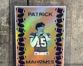 パトリック・マホームズ カスタムノベルティスポーツカード ～カンザスシティ・チーフス～ NFL～ リフラクター～