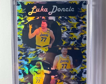 Luka Doncic aangepaste sportkaart - camouflagereflector - NBA - Los Angeles Lakers