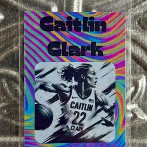 Caitlin Clark CUSTOM Novelty Card ~ snowflake edition ~ WNBA ~ Sports Card W/ Autograph ~