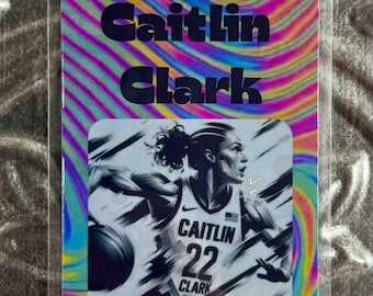 Tarjeta de novedad personalizada de Caitlin Clark ~ edición copo de nieve ~ WNBA ~ Tarjeta deportiva con autógrafo ~