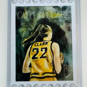 Caitlin Clark JUMBO Novelty Sparkle CUSTOM Card ~ 5x7 ~ Rookie Card ~ Indiana Fever ~ WNBA ~