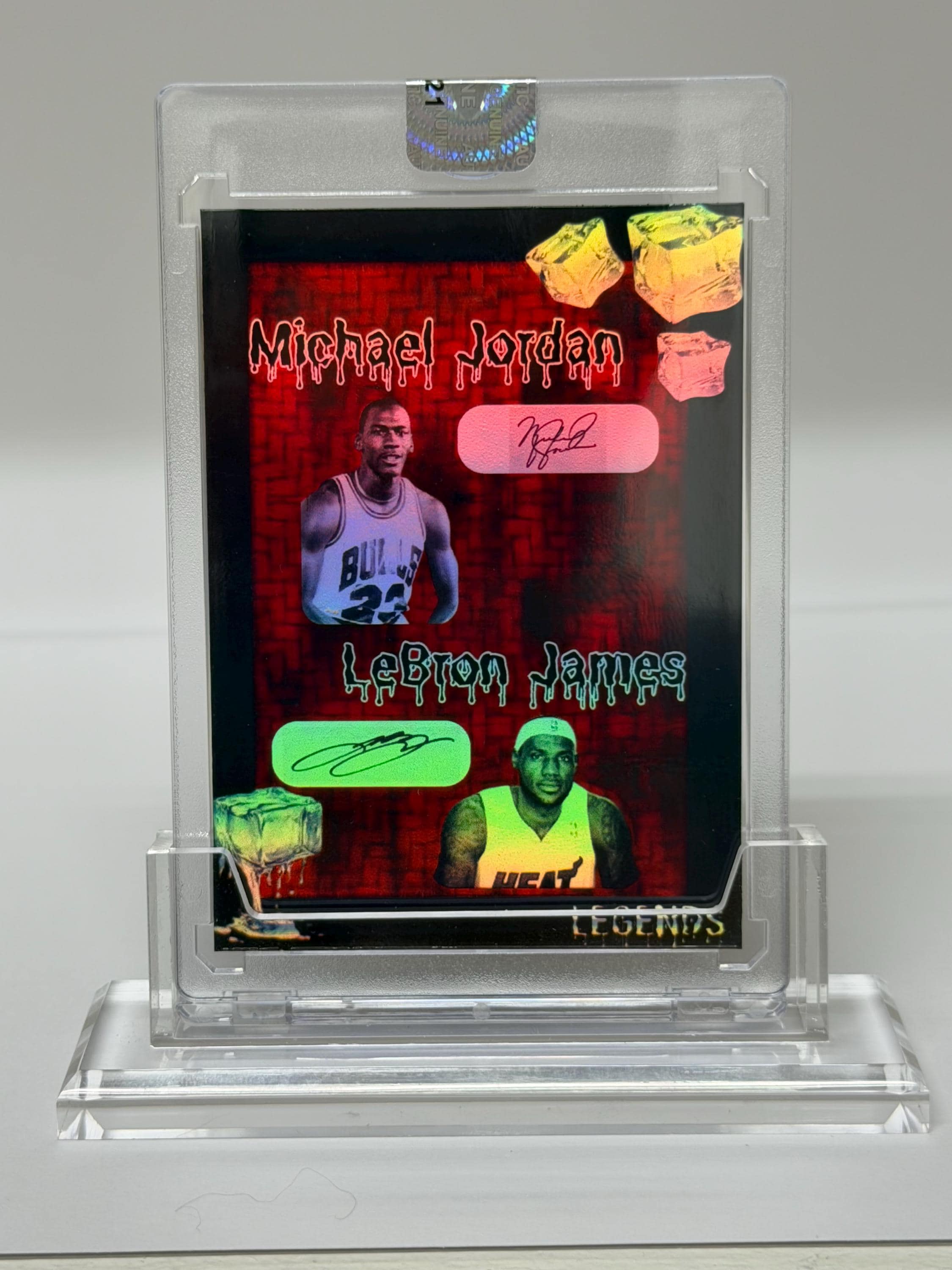 michael jordan lebron james basketball card