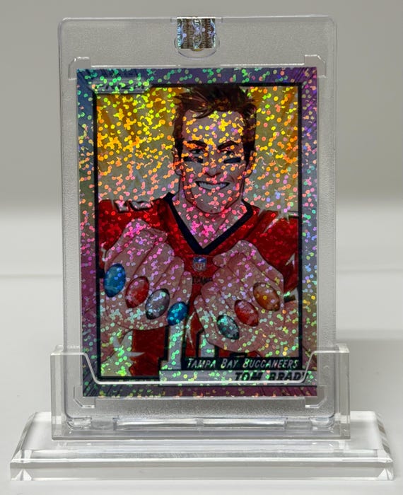 tom brady holographic card 2000 Fleer Ultra Gold Rookie Refractor Signature Series Graded Gem-Mint 10 : Sports & Outdoors Tom Brady Custom Novelty Manga