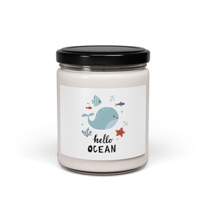 Ocean Breeze Scented Soy Candle, Eco-Friendly Home Decor, Relaxing Gifts, Beach Lover Present, Aromatherapy Candle