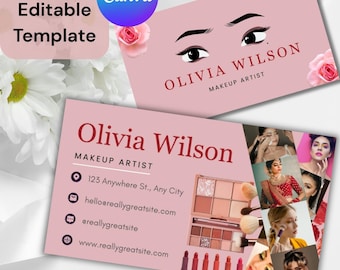 Editable Fashion Business Card Template: Boutique QR Code Design (Digital Download)