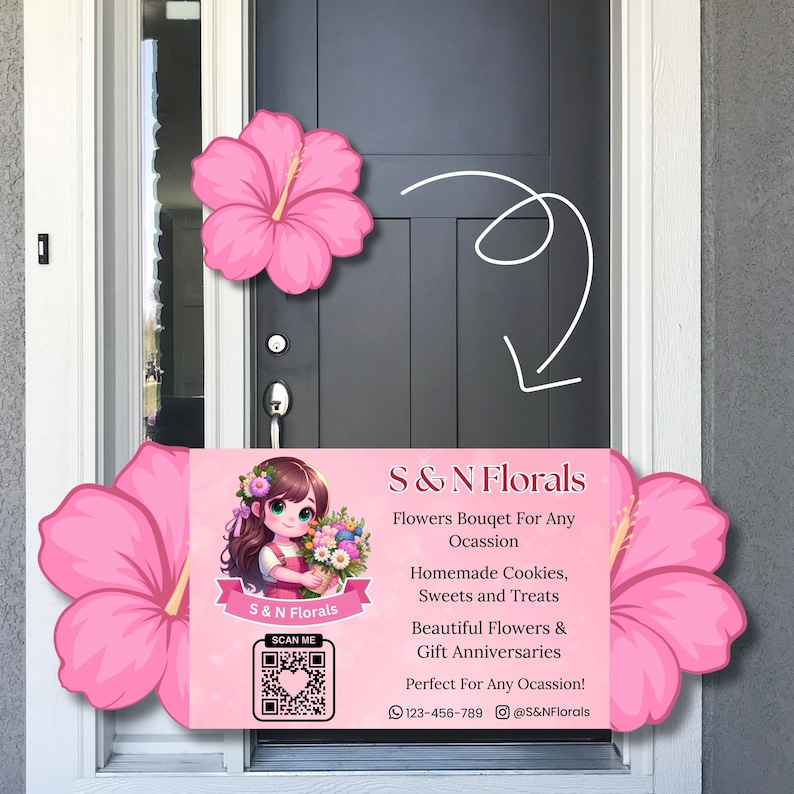 Printable craft business card template DIY branding