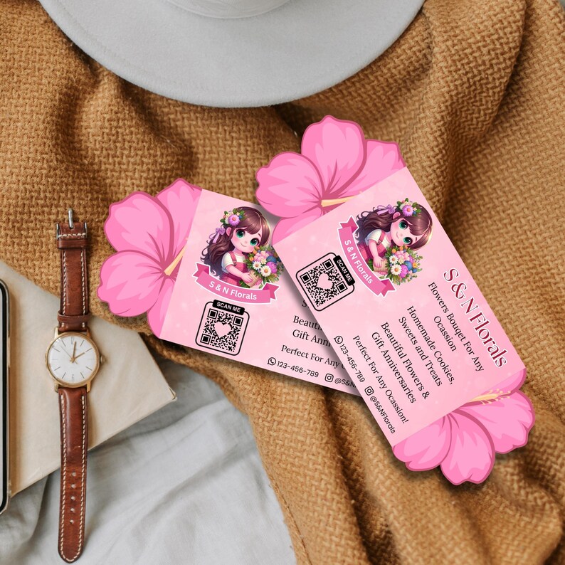 Editable business card template for handmade sellers