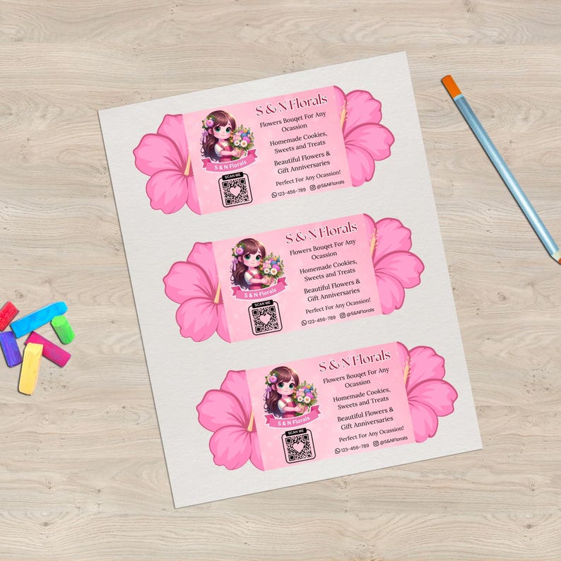 DIY small business branding craft card template