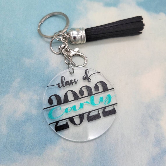 Personalized Class of 2022 Keychain Senior 2022 Graduate Etsy