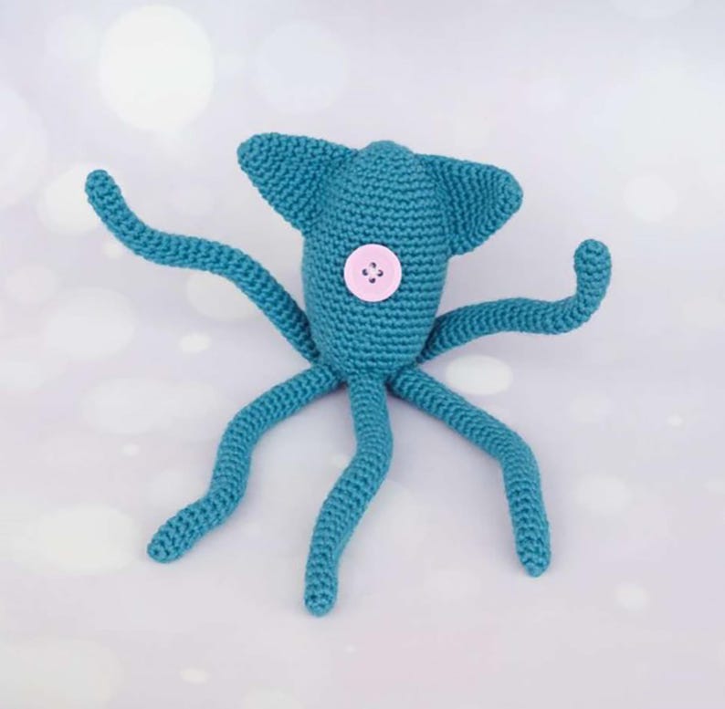 Coraline Squid Crochet Pattern Cute Amigurumi Sea Creature PDF