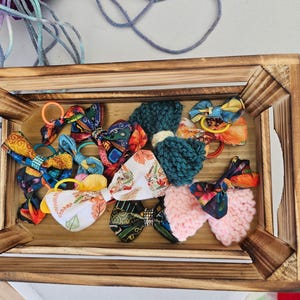 Assorted Handcrafted Dog Hair Bows – Small Dog Grooming Bows – Puppy Hair Accessories – Pet Bow Set – Dog Top Knot Bows – Bulk Pack