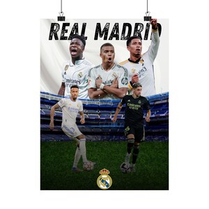 Real Madrid Matte Vertical Posters, Soccer Wall Art, Fan Decor, Sports Gifts, Home or Office Decoration