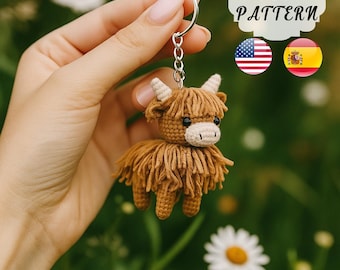 Fuzzy Highland Cow Amigurumi Crochet Pattern, Highland Cow, Cow Amigurumi Crochet, Cow Crochet Pattern
