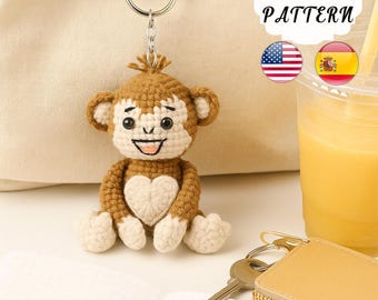 Crochet Monkey Amigurumi Pattern | Cute PDF Plush Toy Tutorial | Monkey Amigurumi | Crochet Monkey Pattern | Animal Crochet