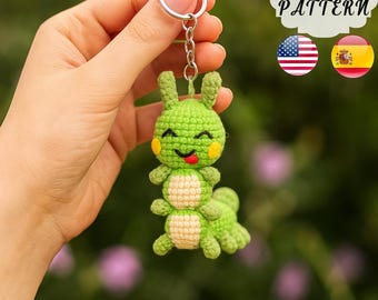Patrón de oruga amigurumi de ganchillo / Tutorial de bricolaje para llavero de peluche con lindo insecto / Patrón de oruga de ganchillo / Oruga amigurumi