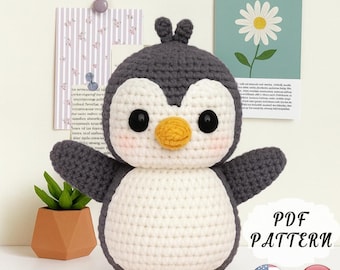 Penguin Amigurumi Crochet Pattern – Cute Winter Animal PDF Tutorial