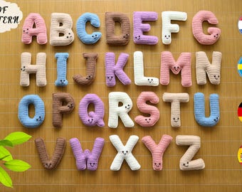 Crochet Alphabet Pattern Amigurumi PDF | DIY Crochet Letters Tutorial Crochet Name Pattern | Amigurumi Letters Tutorial