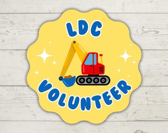 LDC Volunteer Excavator Sticker: Waterproof Vinyl JW Gift