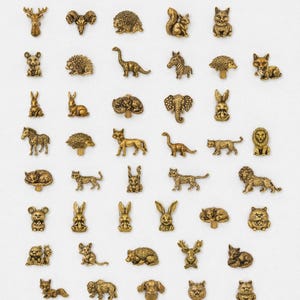 Bouton de tiroir en laiton à motif animal (écureuil, lapin, orignal, renard), poignées de tiroir personnalisées gravées sur le thème safari pour enfants, bouton de commode en laiton