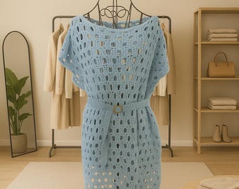 Handmade Crochet Tunic Size M – Effortlessly Elegant & Boho-Chic