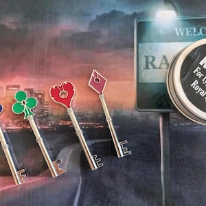 Resident Evil 2 Remake Key Set – R.P.D. Puzzle Keys Inspired Prop / Cosplay / Collectible