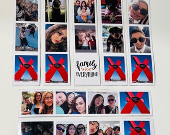 Personalized Photo Strip Magnets: Custom 3-Photo Collage, Set of 4