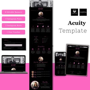Acuity Scheduling Canva Template: Salon & Beauty Landing Page
