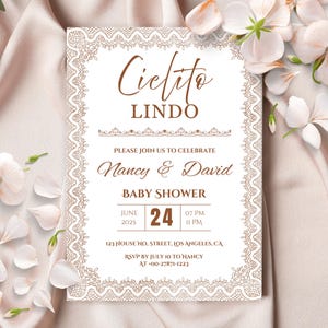 Talavera Baby Shower Invitation: Cielito Lindo Theme (Canva Template, 5x7" Digital Download)