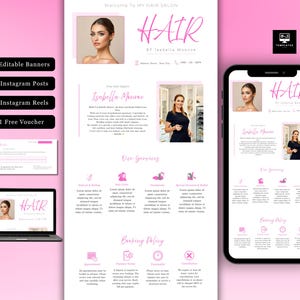 Acuity Scheduling Canva Template: Hair, Lash, Nail Tech (PDF Downloadable Link Included)
