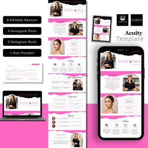 Acuity Scheduling Canva Template: Salon & Beauty Landing Page