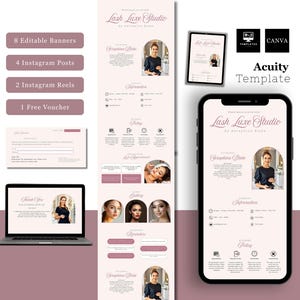 Acuity Scheduling Canva Template: Salon & Beauty Landing Page