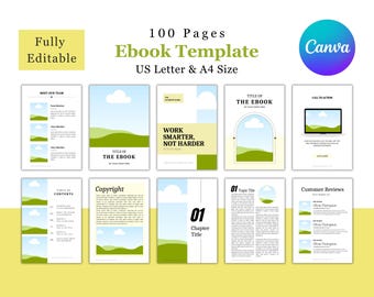 Editable Ebook Template: Canva Small Business Lead Magnet (A4 & US Letter)