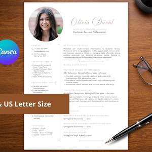 Editable Canva Resume Template with Cover Letter (Digital Download)