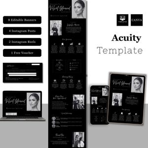 Acuity Scheduling Canva Template: Salon & Beauty Landing Page