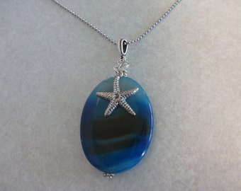 Starfish and Agate Necklace