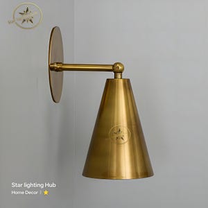 Adjustable Brass Wall Sconce Light | | Mid Century Modern Italian Cone Wall  Lamp